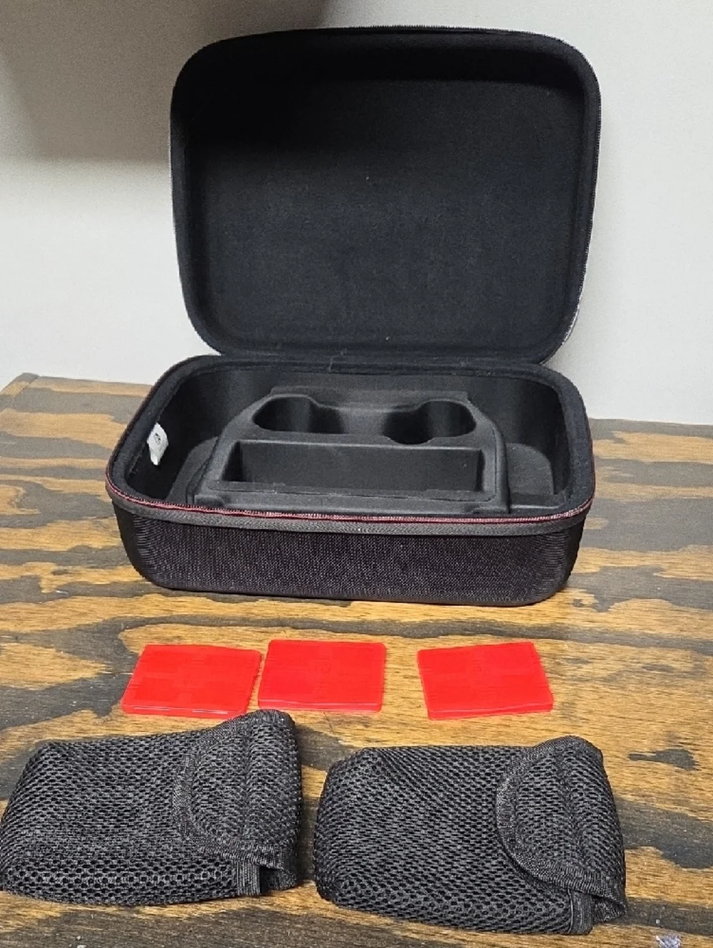 Nintendo Black Carry Case with Red Logo and Accents